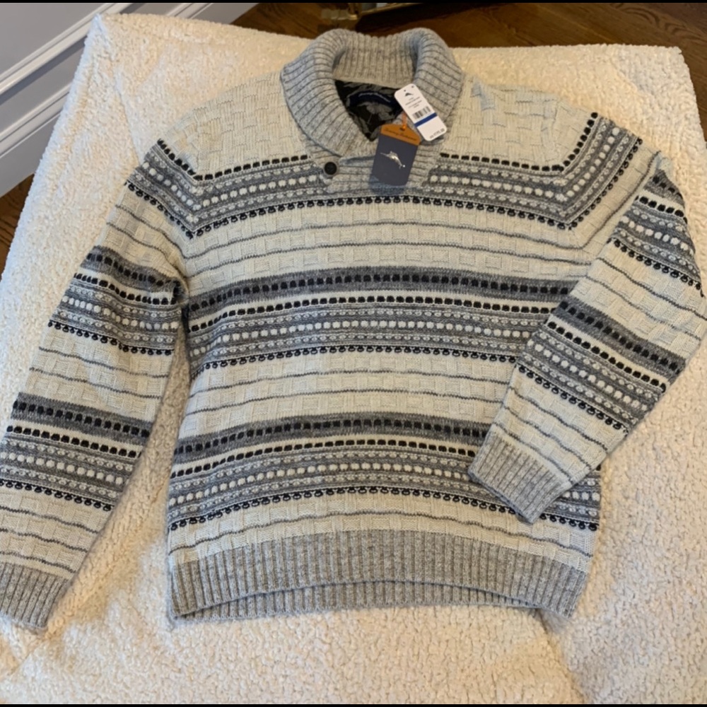50% off BRAND NEW Tommy Bahama Mogadishu Island Shawl sweater - Picture 6 of 6
